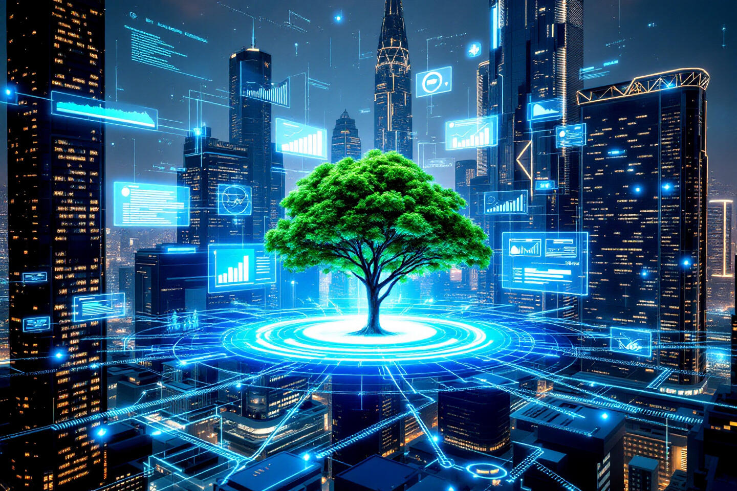 IIo T Baum und Digitalisierung