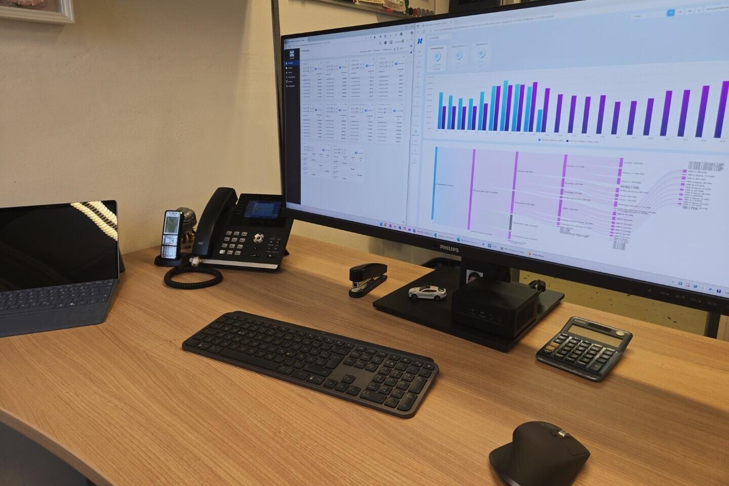 Das Bild zeigt einen Bildschirm der das Energy Monitoring mit Clouver darstellt
