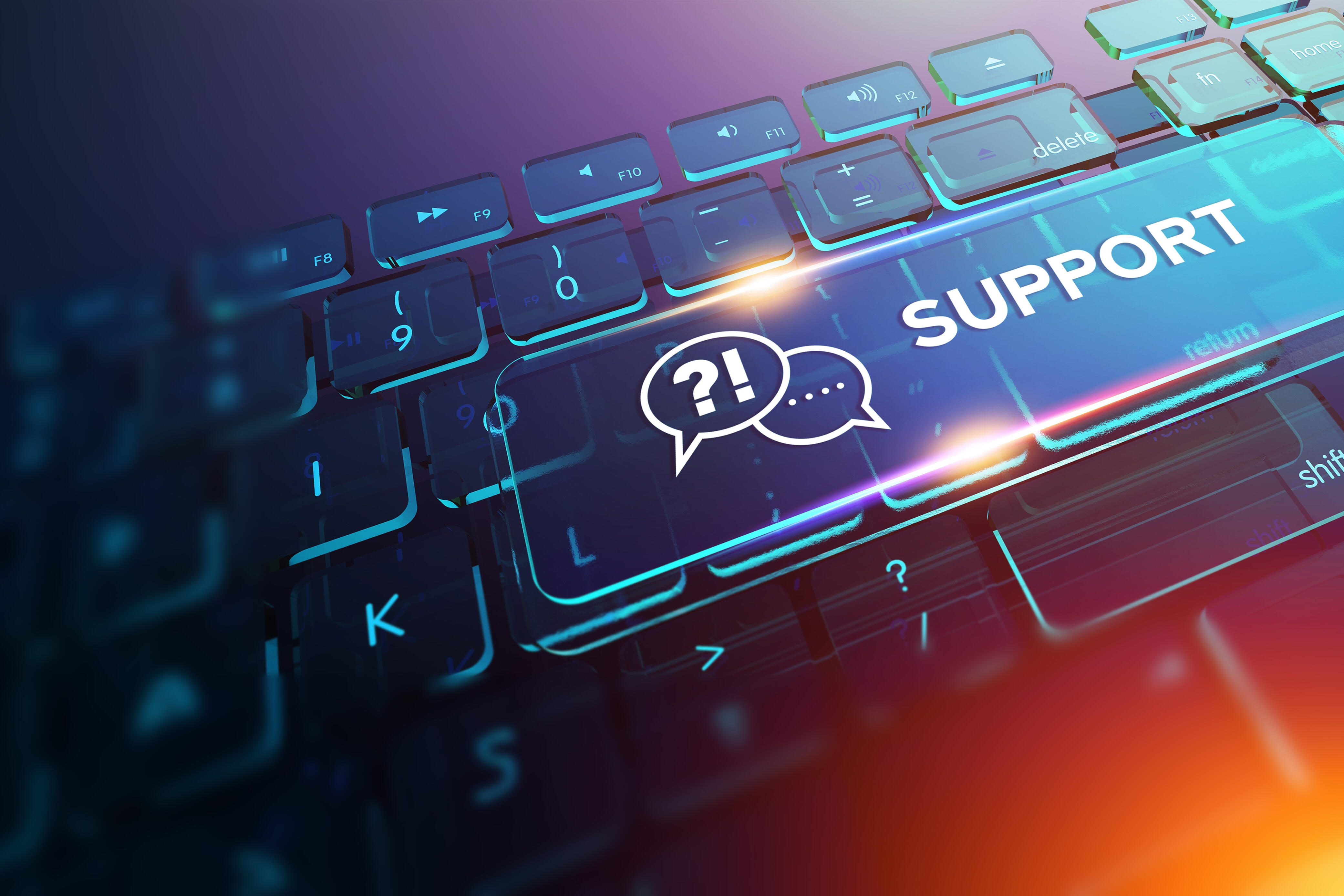 Tastatur mit Support Button