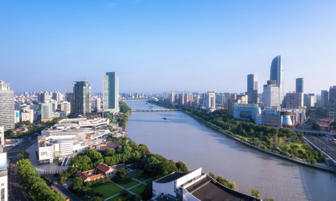 Aussicht auf Ningbo